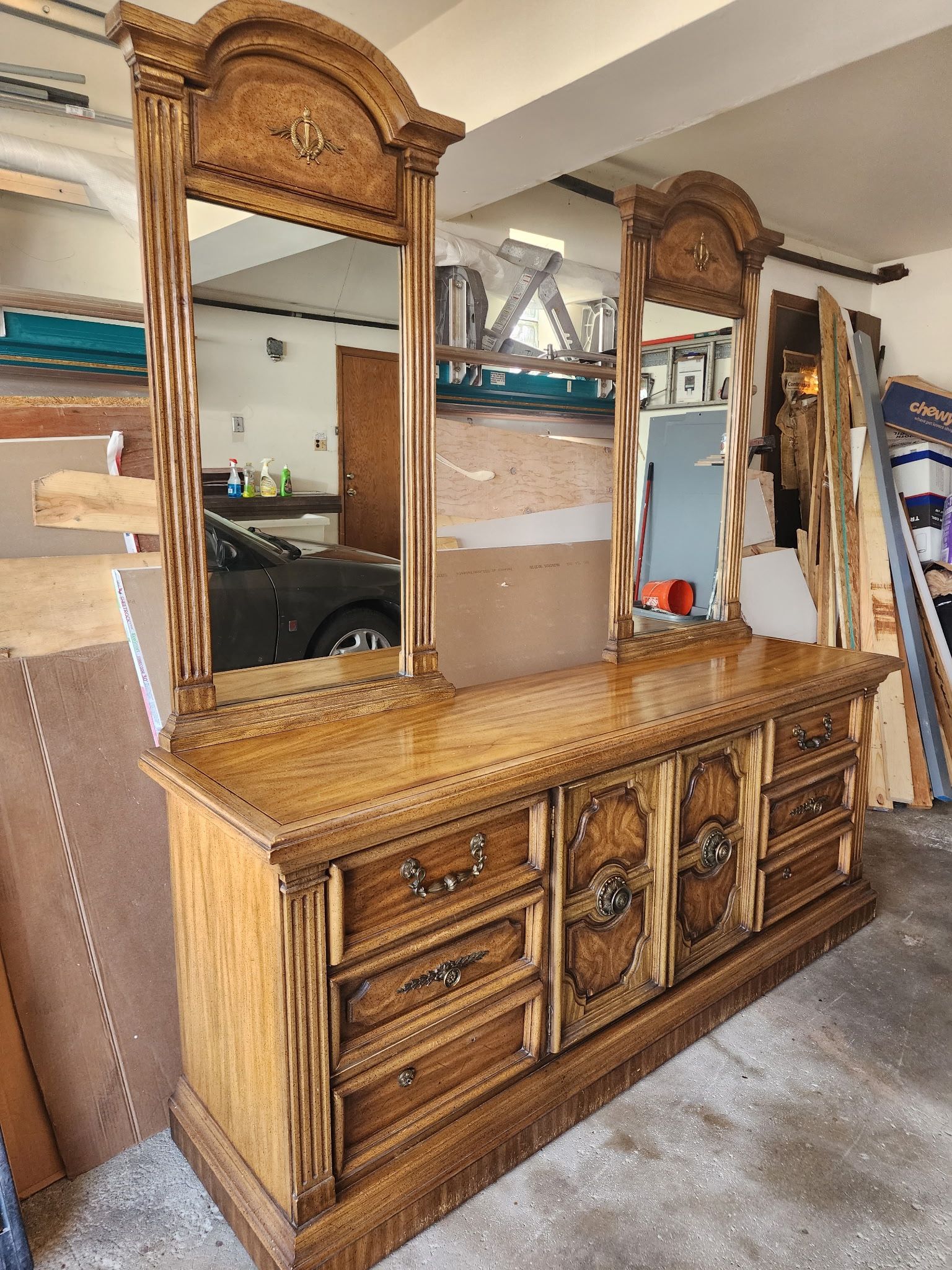 Dresser With Headboard- Queen 
