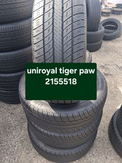 4 used Uniroyal Tiger Paw 215/55/18 Tires