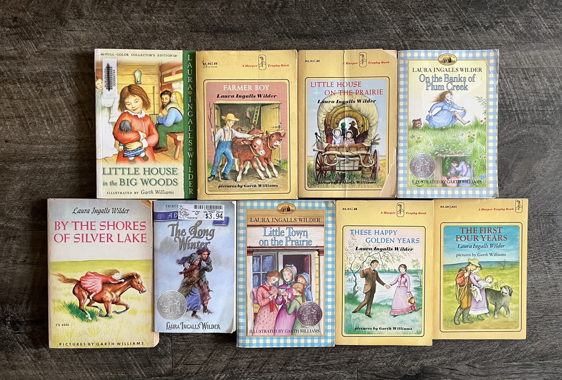 Complete Set of Nine Little House on the Prairie Books