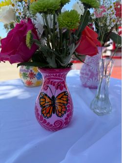 Mother day Mexican vase with flowers