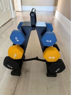 Neoprene Dumbbell Set (5lb, 8lb, 12lb)