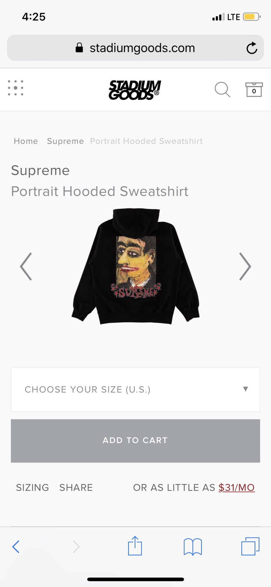Supreme portrait hoodie