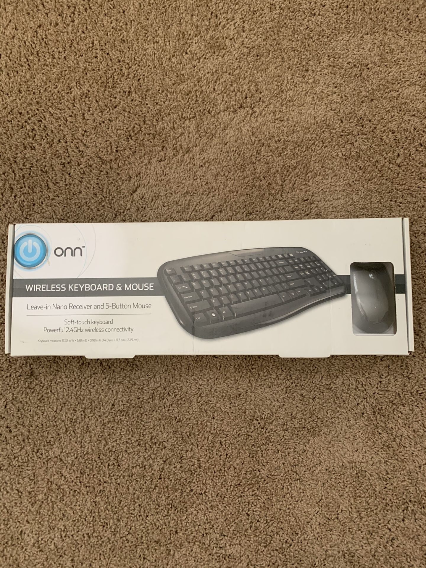 Onn Wireless keyboard and mouse combo new