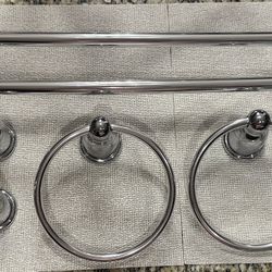 Bathroom Hardware Set Chrome 