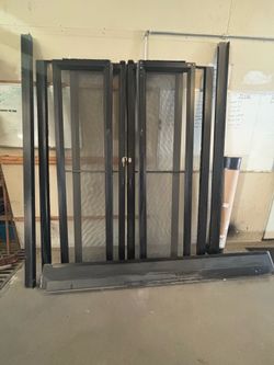 THREE SEASON PATIO DOOR ASSEMBLY, GREAT CONDITION!, full set $800  H:94 1/2in W: 96in