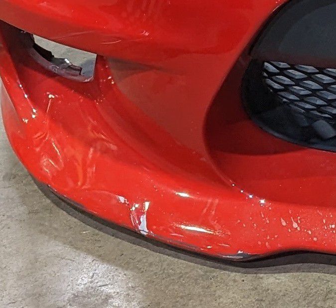 Front Bumper To A 2020 Charger RT Color Trio Red