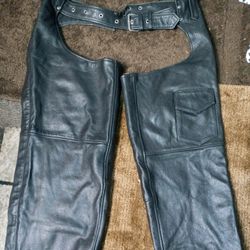 USA Bikers Dream Apparel Insulated,Super Soft Leather Chaps Size XL  @$15
