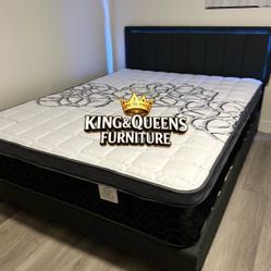 NEW QUEEN BED FRAME WITH MATTRESS 