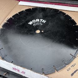 Worth Hauppauge 20” Diamond plate concrete drop saw blade  I have two brand new $150 Each Or both for $275