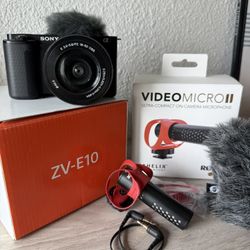 Sony ZV-E10 Camera + VideoMicro Mic