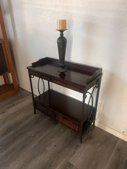 Wooden metal decorative table
