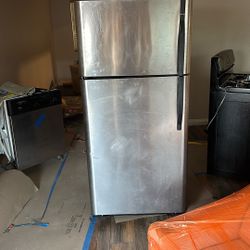 Kenmore Used Refrigerator Black And Stainless Steel