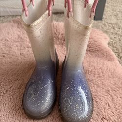 Sparkly Rain Boots Toddler Size 9