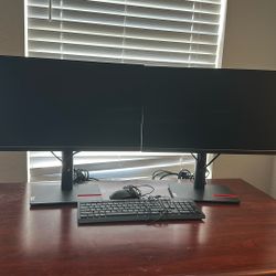 Lenovo Monitors + Keyboard & mouse
