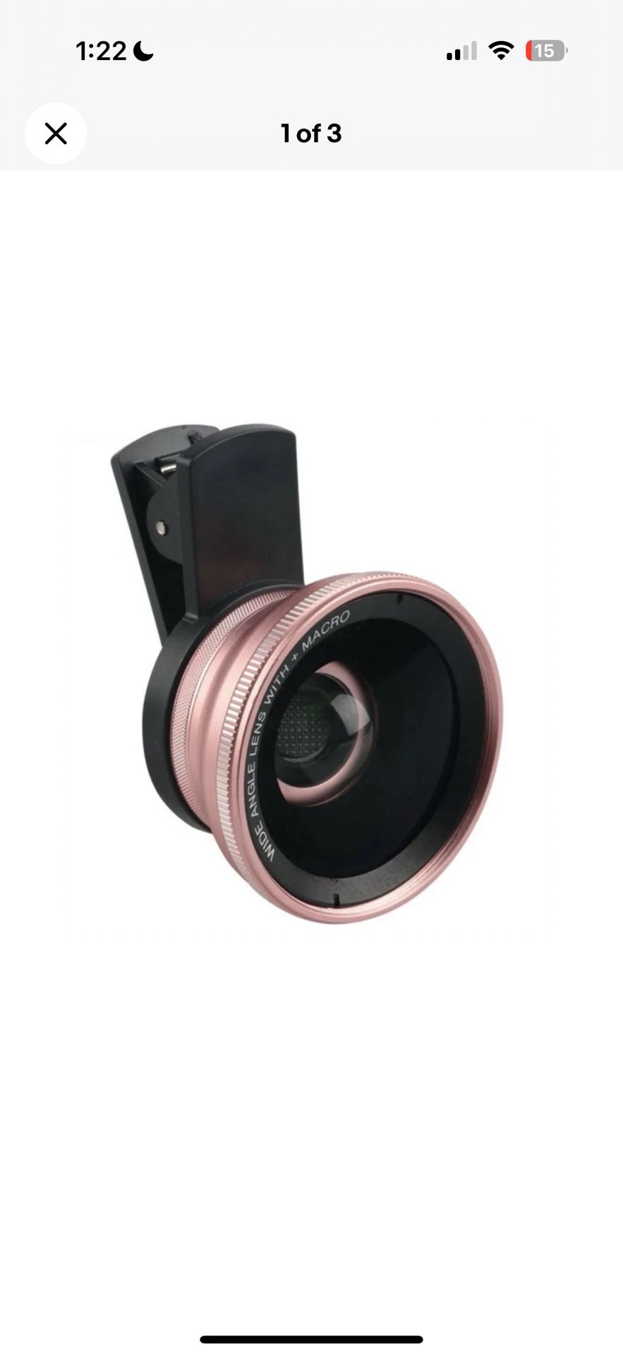 Pink Phone Lens 0.45x Super Wide Angle & 12.5x Super Macro Lens HD Fish Eye