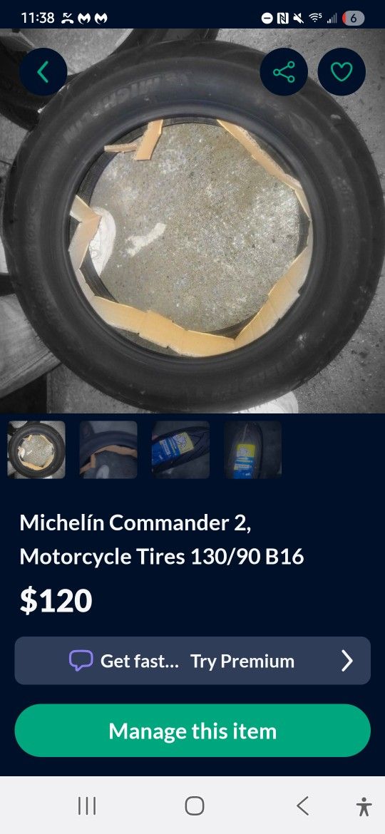 Michelín Commander 2, Motorcycle Tires 130/90 B16