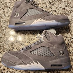 Jordan 5 wolf 🐺 Grey "Size 12"