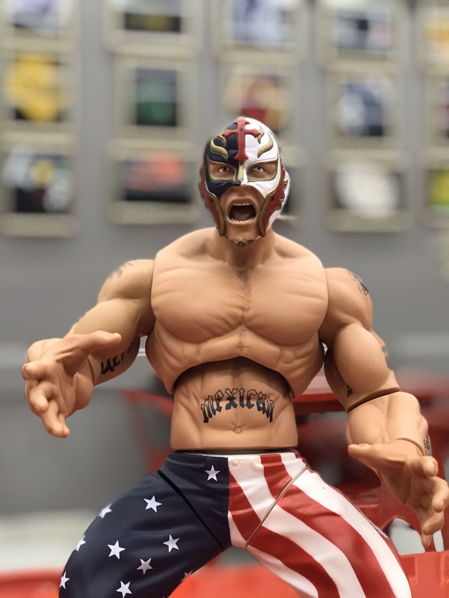 Rey Misterio Tall 12” RARE ACTION FIGURE LUCHADOR WWE CMLL NJW NewJapanWrestling. Condition is Used. Shipped with USPS First Class Package. Rey Mis