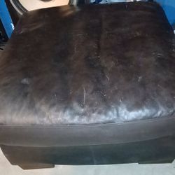Large Leather Stool