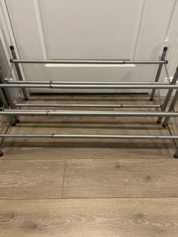 Total (3) Expandable two tier shoe rack