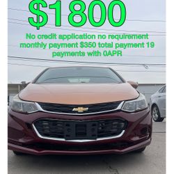 2018 Chevy Cruz No Credit Application 