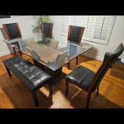 Glass Dining Table Set