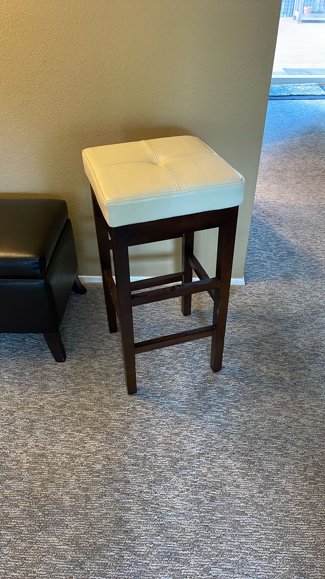 Leather Bar Height Stool