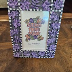Purple Leaf 4x6 Photo Frame 
