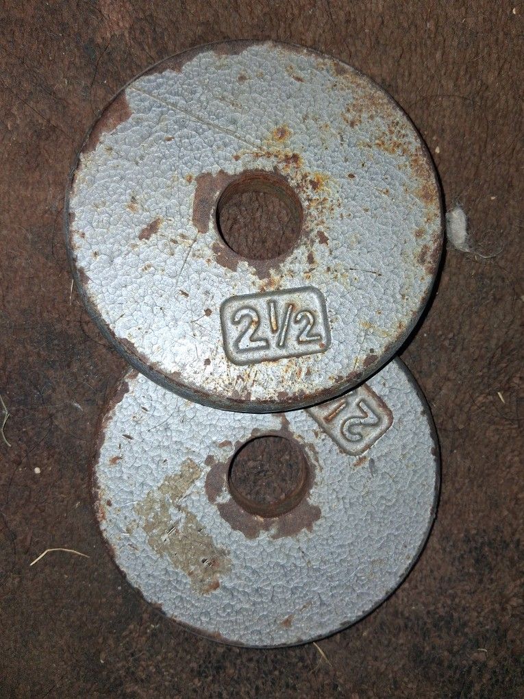 2, 2 1/2 Pound Weights
