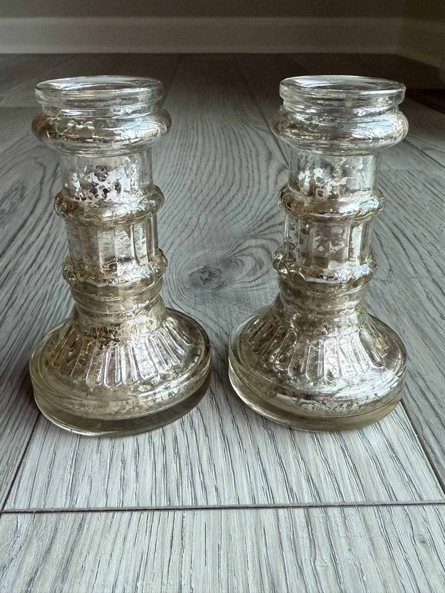 Glass 4” Candle Holders