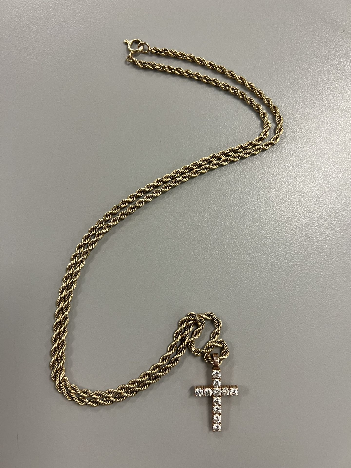 14k Gold Chain With Diamond Pendant