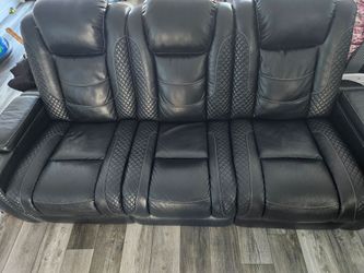 Black leather couch