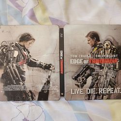 Tom Cruise Edge of Tomorrow Live Die Repeat SteelBook Collector Edition Case Movie Blu-ray sci-fi action