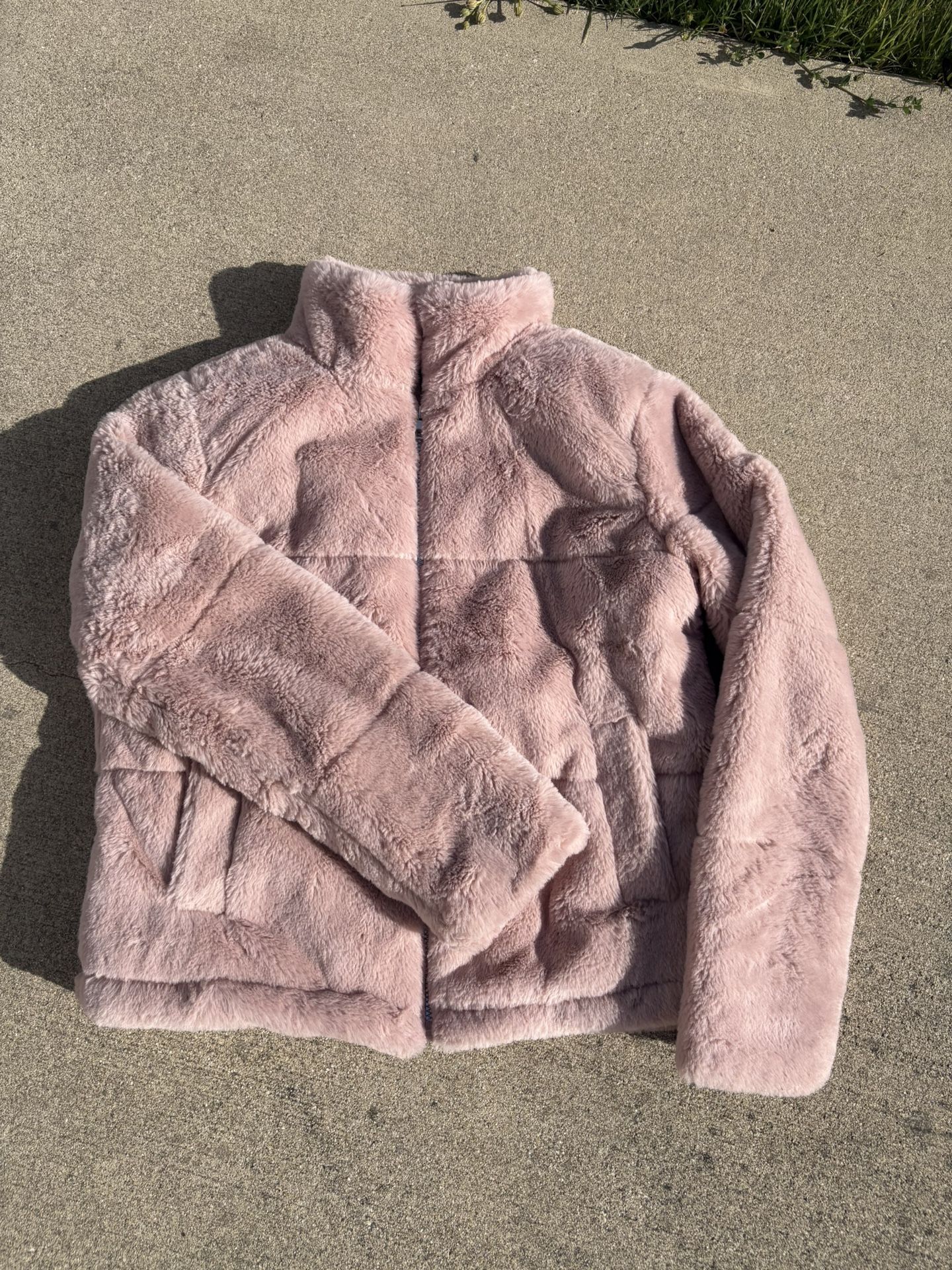 Pink Faux Fur Jacket