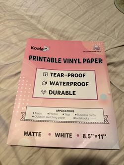 Koala Waterproof 8.5”x11” White Matte Printable Paper
