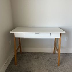 White Pinewood Office Desk Or Vanity Table