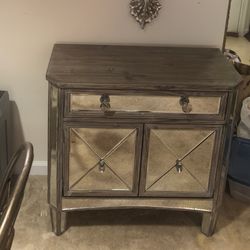 Mirrored End Table
