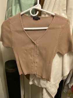 Tan Cropped Shirt