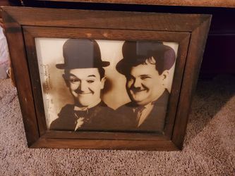 Hardy And Laurel Framed Picture-Vintage 