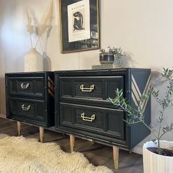2 Oversized Mid Century Nightstands 