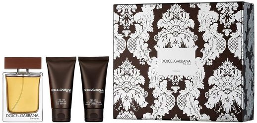DOLCE & GABBANA - THE ONE 3PC SET 3.3 OZ EDT + 1.6 OZ AFTERSHAVE + 1.6 OZ SHOWER GEL ( M )