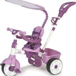 Little Tikes 4 In 1 Convertible Trike Bike Learning Bicycle Canopy Spring Lilac NEW Adjustable