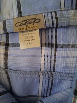 Caliop Plaid Shirt Size 4XL VICTORY OUTREACH INTERNATIONAL