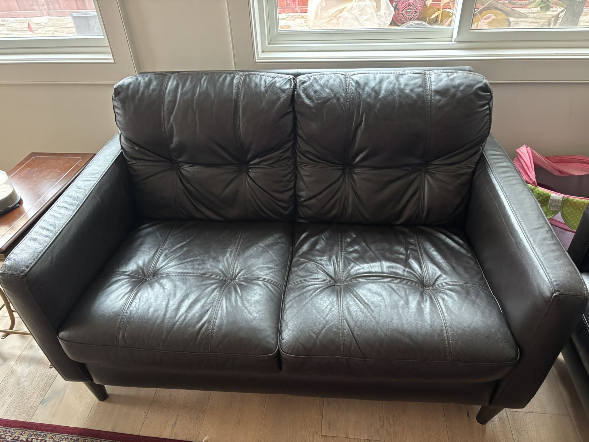 Leather Sofa And Love seat From Pet Free Home