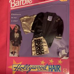 Hollywood Hair Fashions Barbie Black & Gold Outfit Mattel 1992 #1981