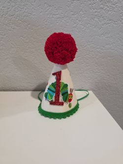 One hungry caterpillar birthday hat