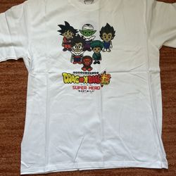 white bape dragon ball tee