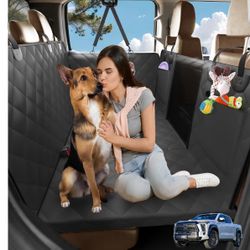 Truck Dog Seat Cover Back Seat, Hard Bottom Dog Hammock for Car, Waterproof XL Large Soft Pet Extender
