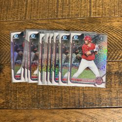 First Bowman Chrome Refractor Lot Of 11 Angels 