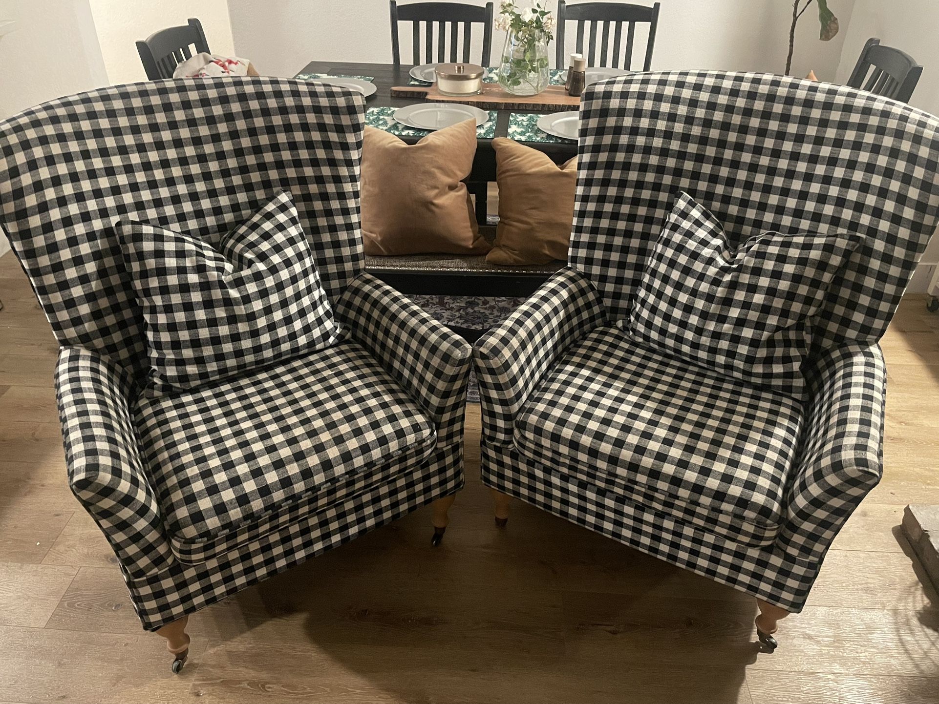 Checkered Sofa Chairs